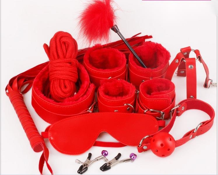 10 Pieces Velvet Leather Restraint Set - Image 2