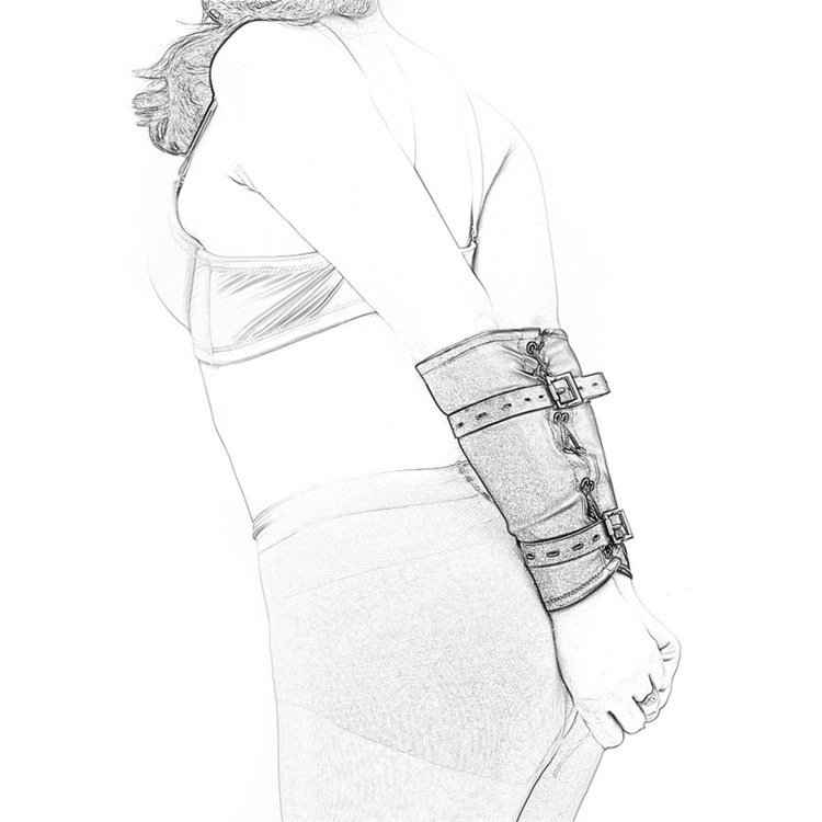 Leather Black Arms Restraint - Image 2