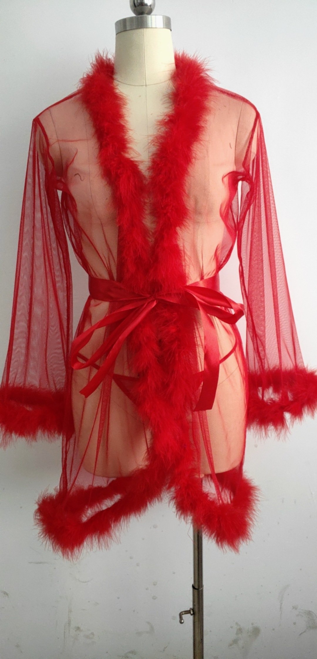 Sexy Fluffy Seethrough Nighty Lingerie - Image 5