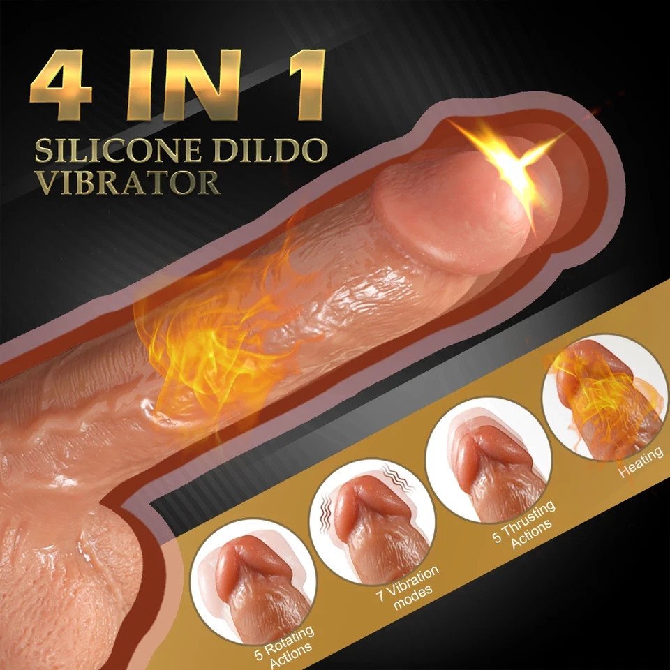 Realistic Dildo Thrusting Heating Rotating