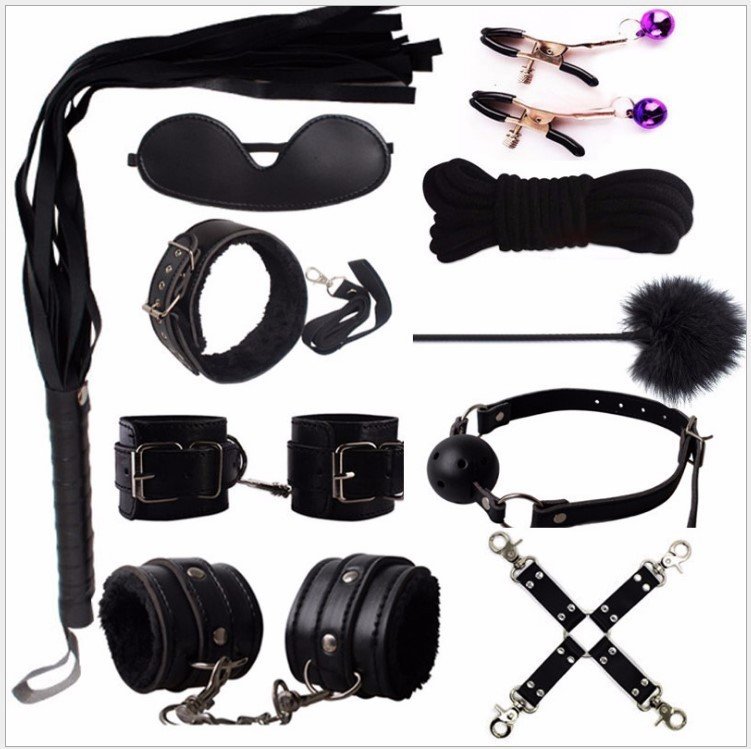 10 Pieces Velvet Leather Restraint Set - Image 3