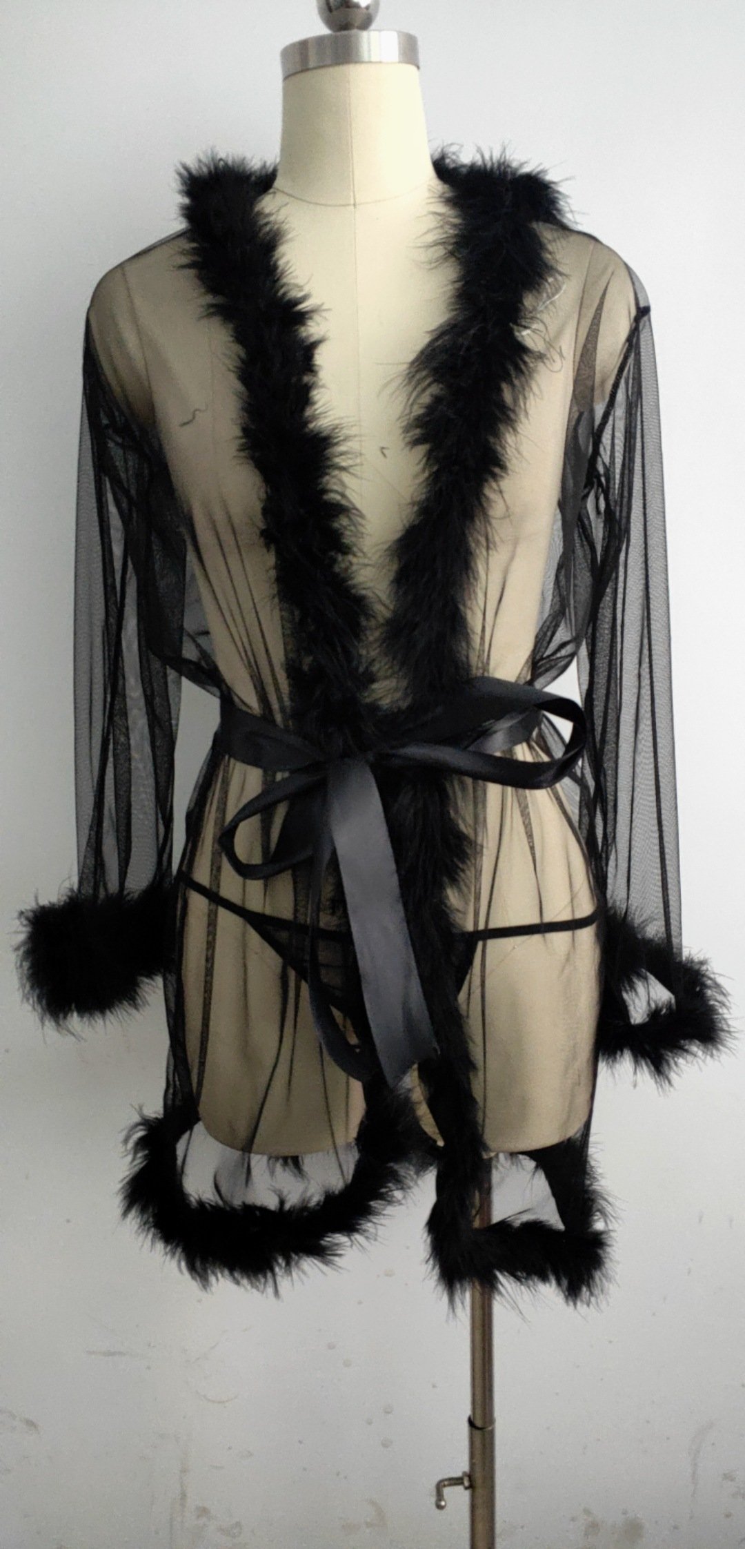 Sexy Fluffy Seethrough Nighty Lingerie - Image 2