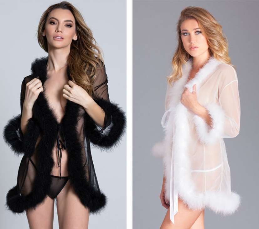 Sexy Fluffy Seethrough Nighty Lingerie