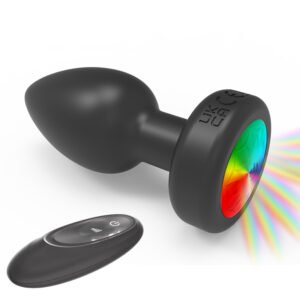 Colored Lights Butt Plug Wireless Remote Control