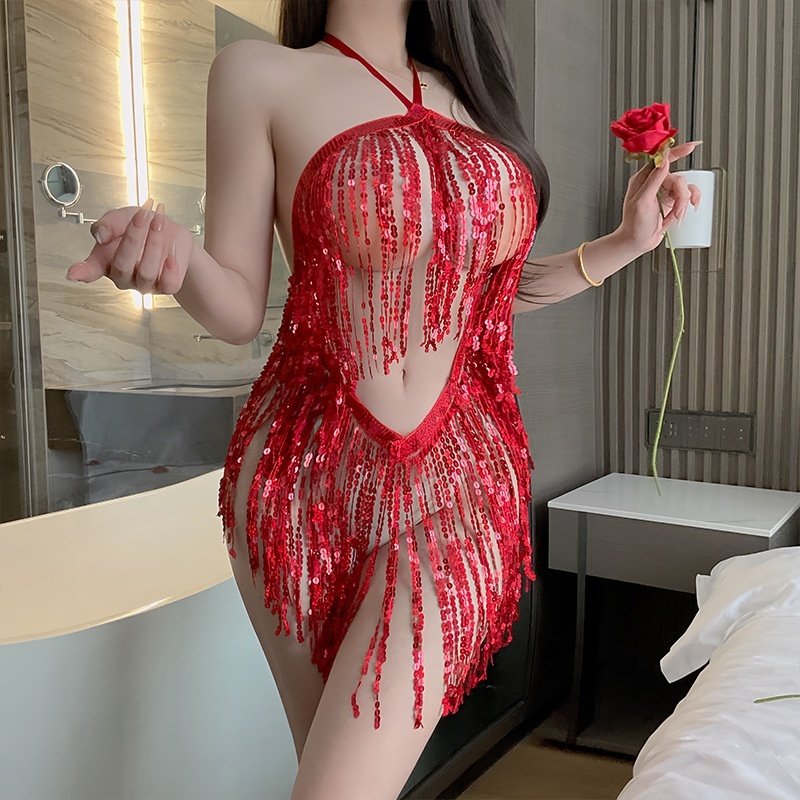 Sequined Tassel Skirt Sexy Lingerie